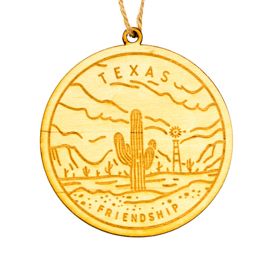 Texas State Picture Ornament