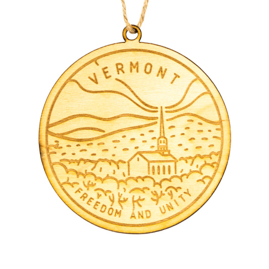 Vermont State Picture Ornament