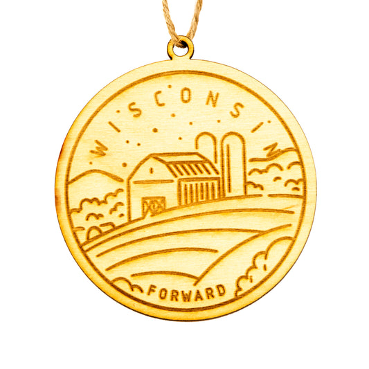 Wisconsin State Picture Ornament