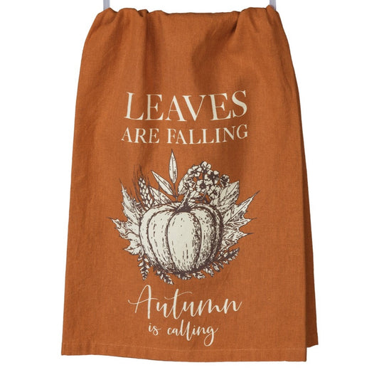 Kitchen Towel - Leaves Are Falling Autumn Is Calling