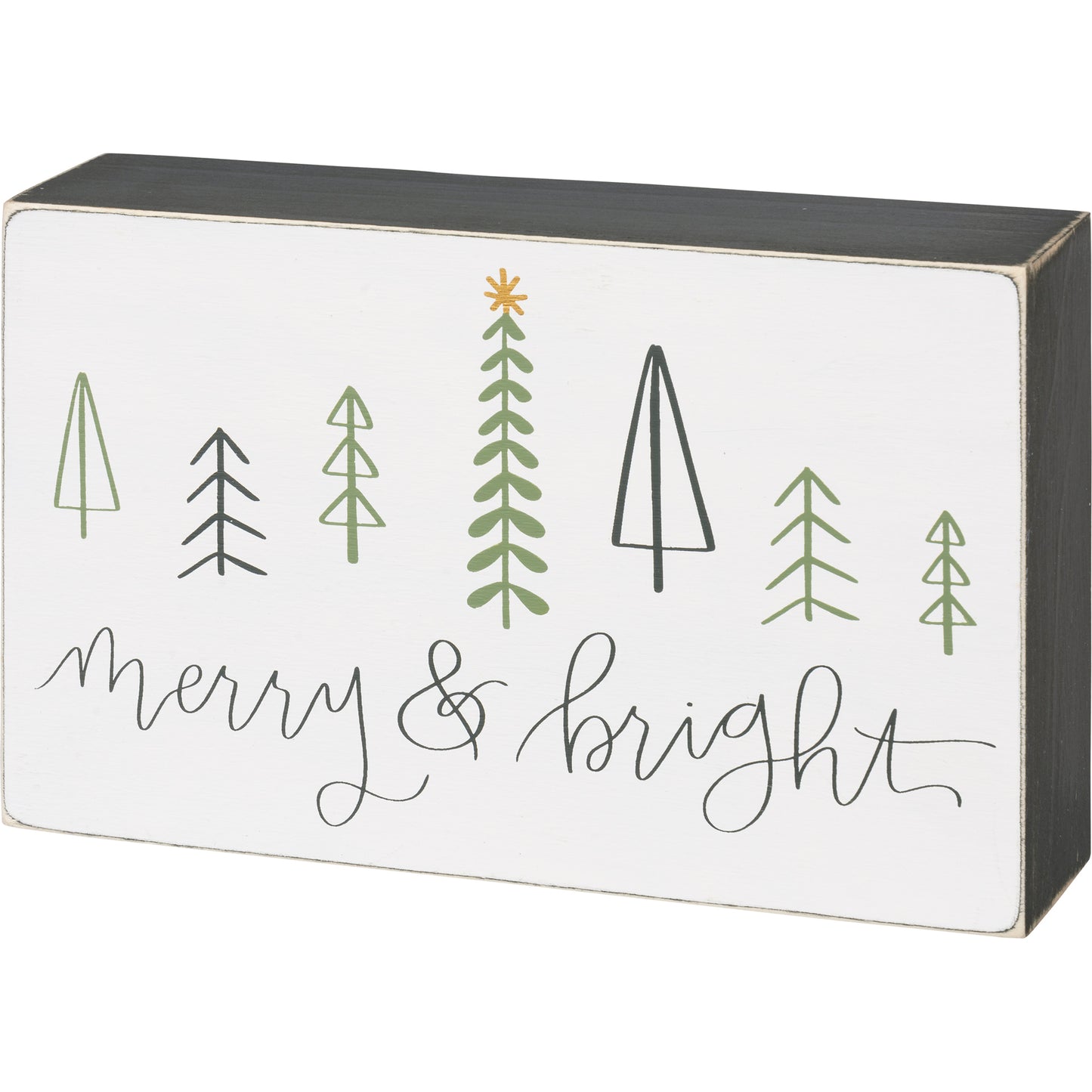 Merry & Bright Tree Box Sign