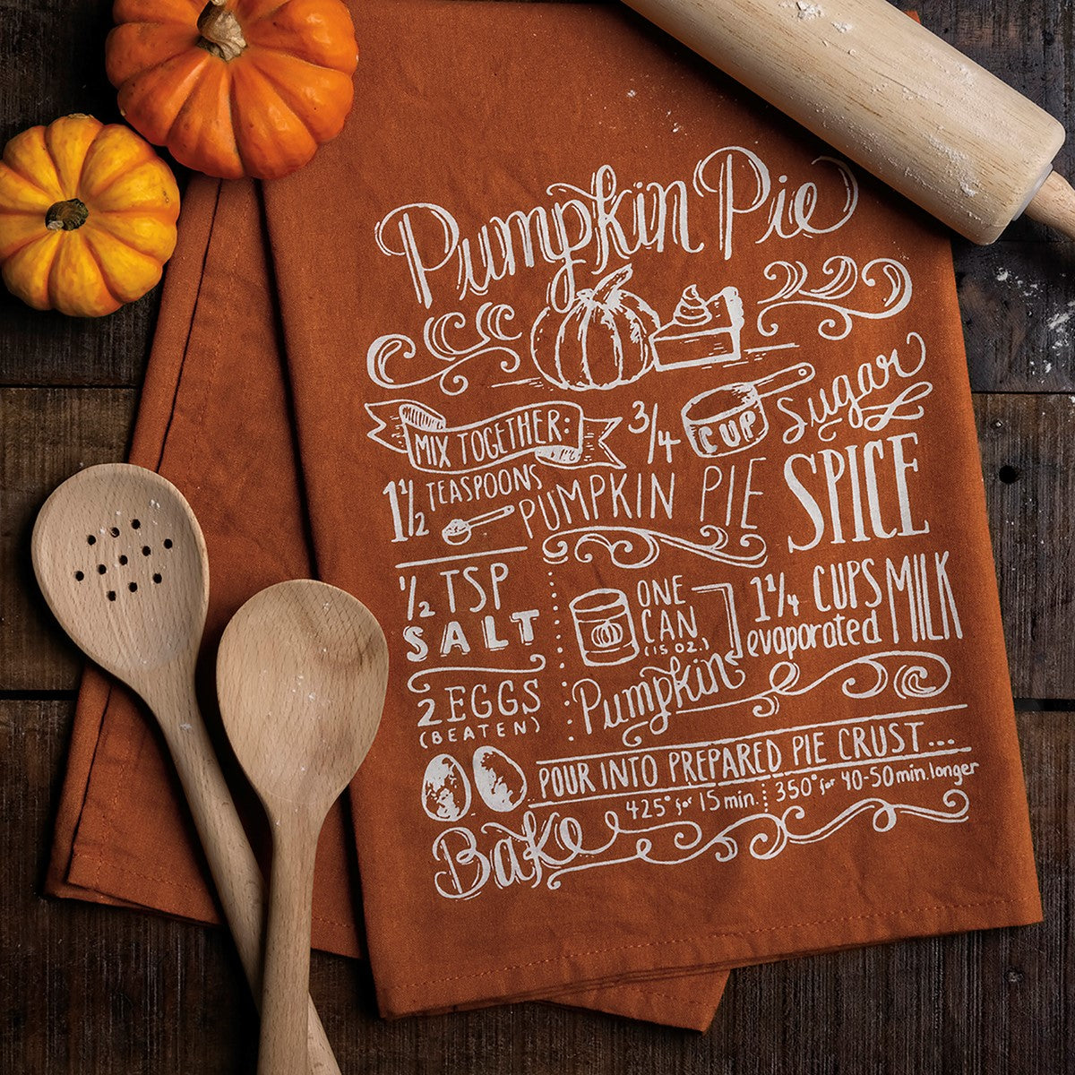 Kitchen Towel - Pumpkin Pie Recipe