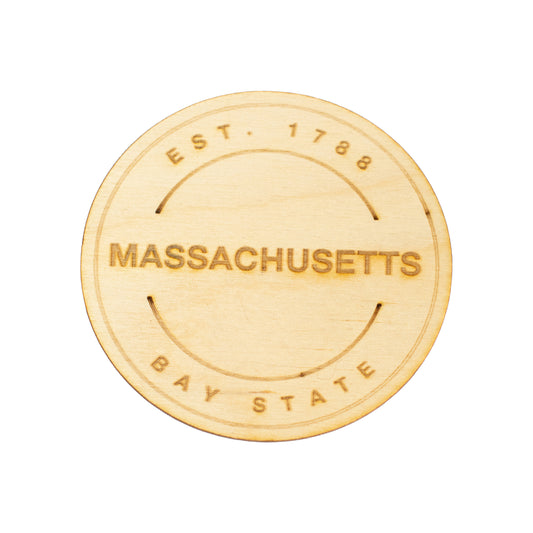 Massachusetts State Token Magnet