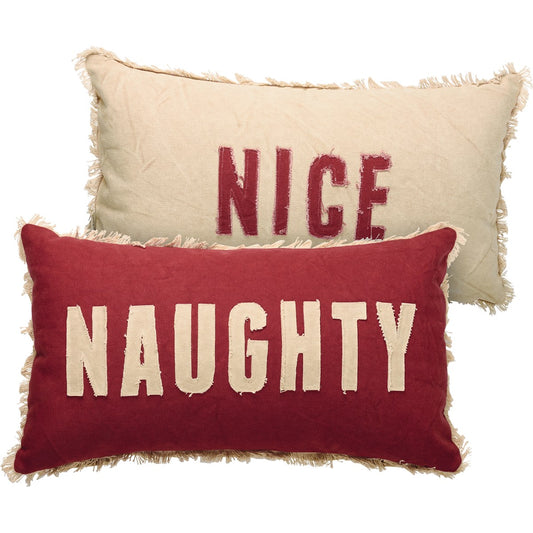 Naughty/Nice Pillow