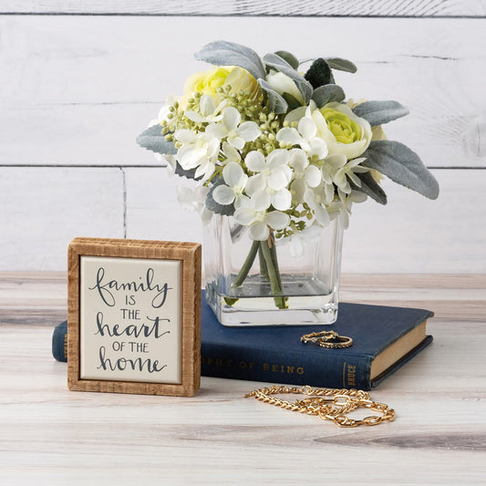 Family Is The Heart Of The Home Mini Sign