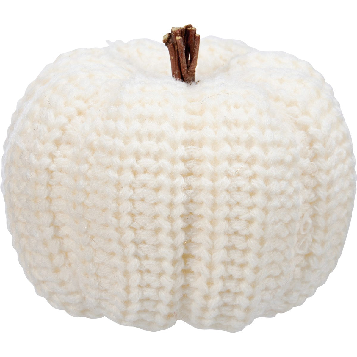 Cream Knitted Pumpkin