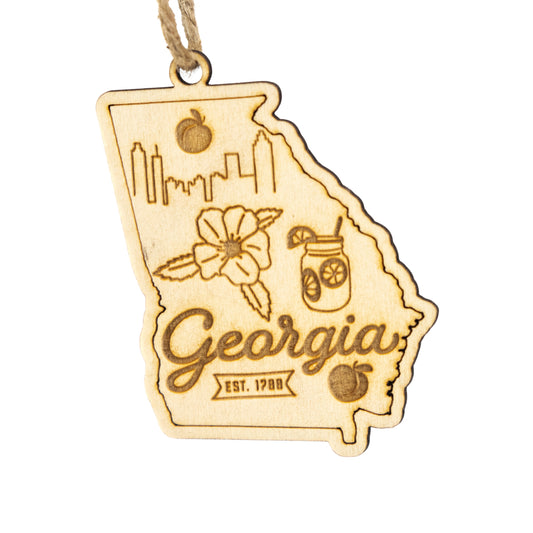 Georgia Home Town Ornament