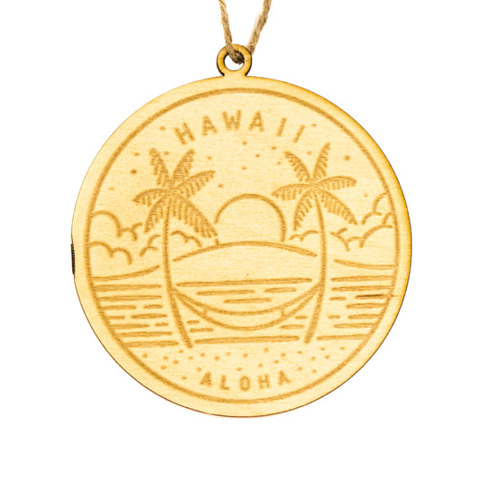 Hawaii State Picture Ornament