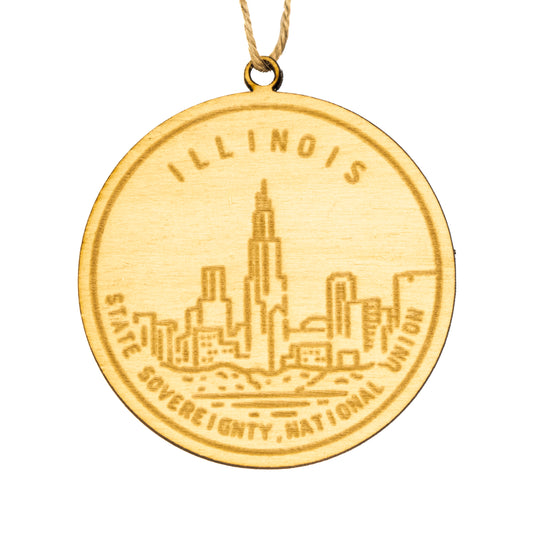 Illinois State Picture Ornament