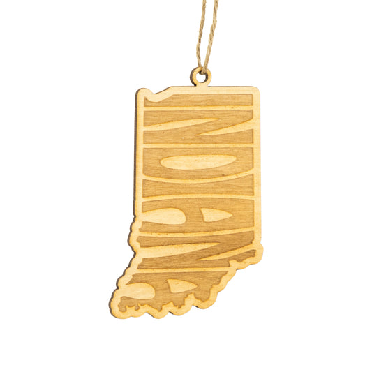 Indiana State Name Ornament