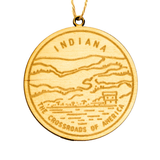 Indiana State Picture Ornament