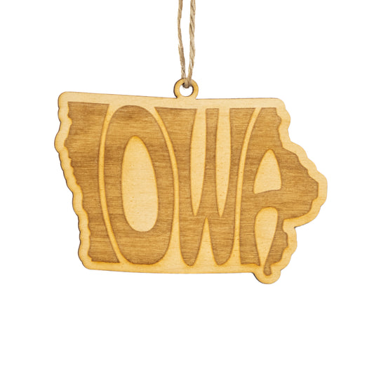 Iowa State Name Ornament