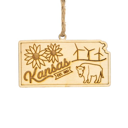 Kansas Home Town Ornament