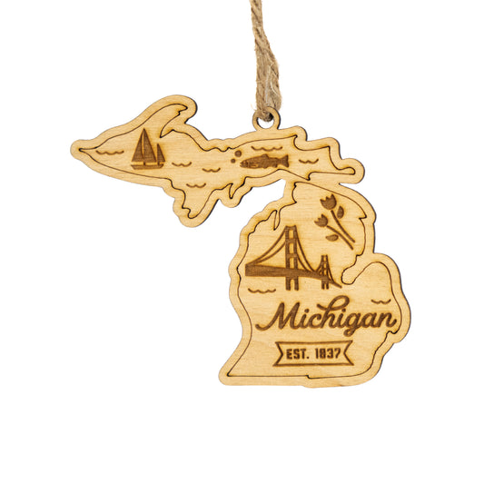 Michigan Home Town Ornament