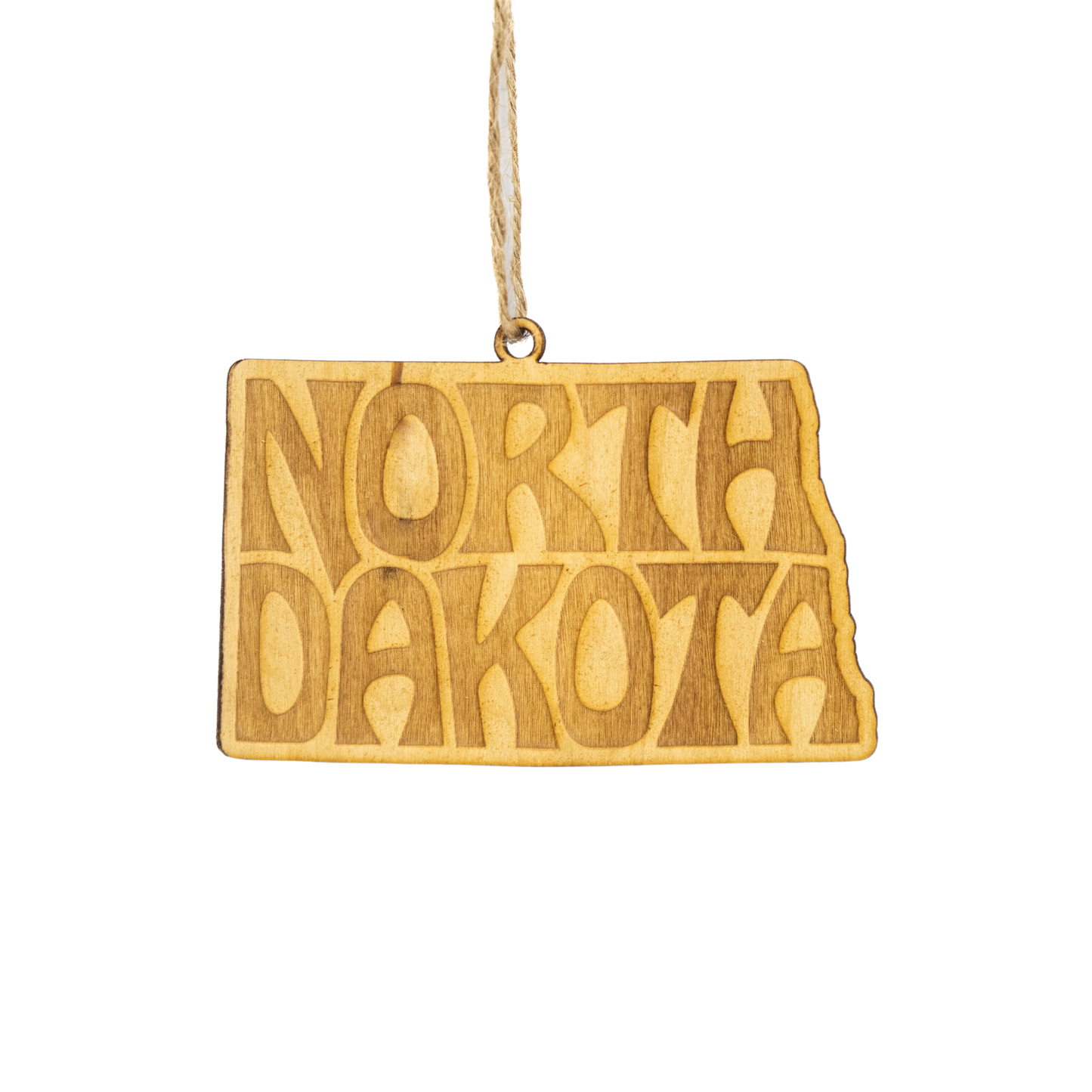 North Dakota State Name Ornament