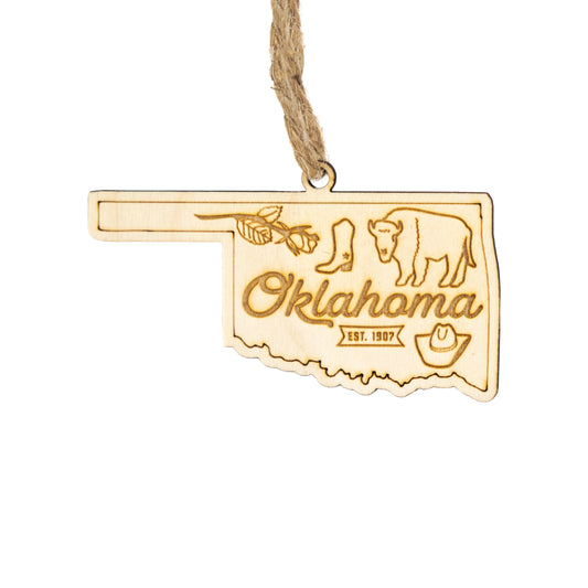 Oklahoma Home Town Ornament