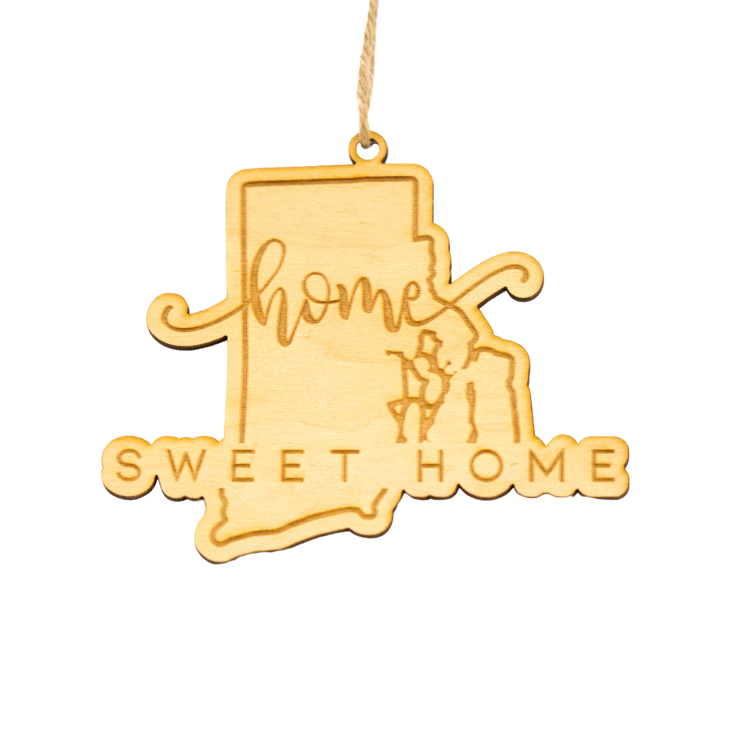 Rhode Island Home Sweet Home Ornament