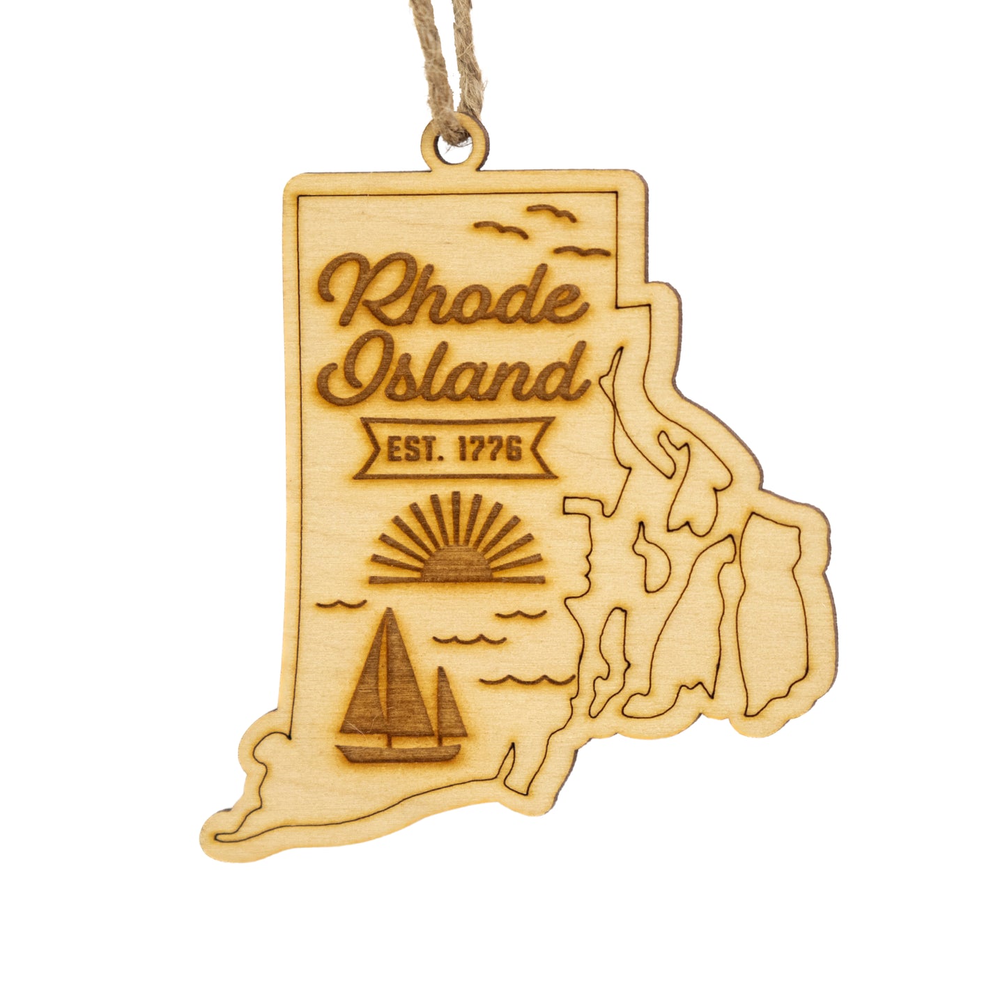 Rhode Island Home Town Ornament