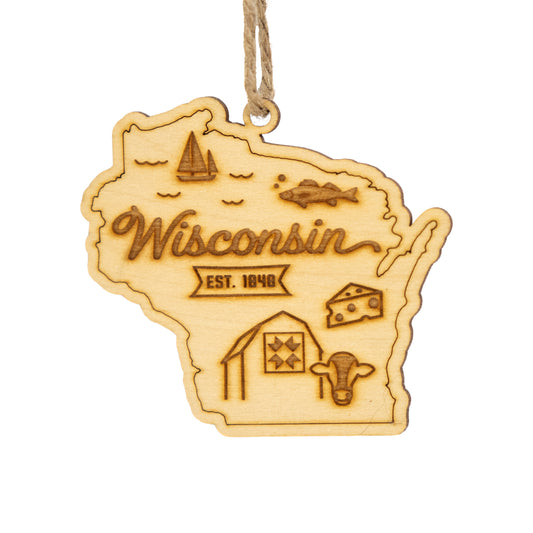 Wisconsin Home Town Ornament