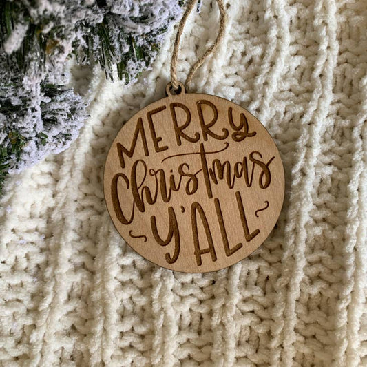 Merry Christmas Y'all Ornament