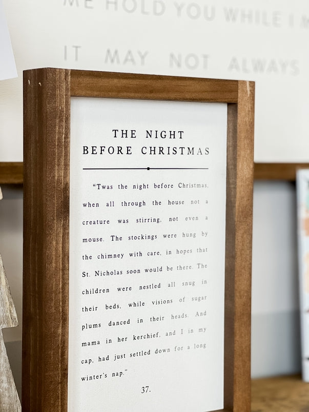 The Night Before Christmas Sign