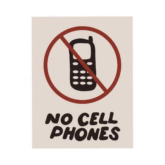 No Cell Phones Sticker