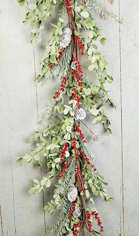 Greenery with Red Berry Garland 4 foot