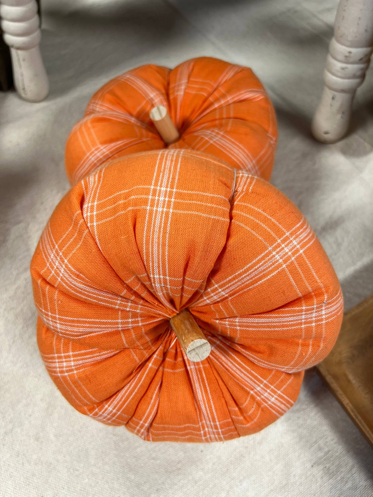 Orange Fabric Pumpkin 8"