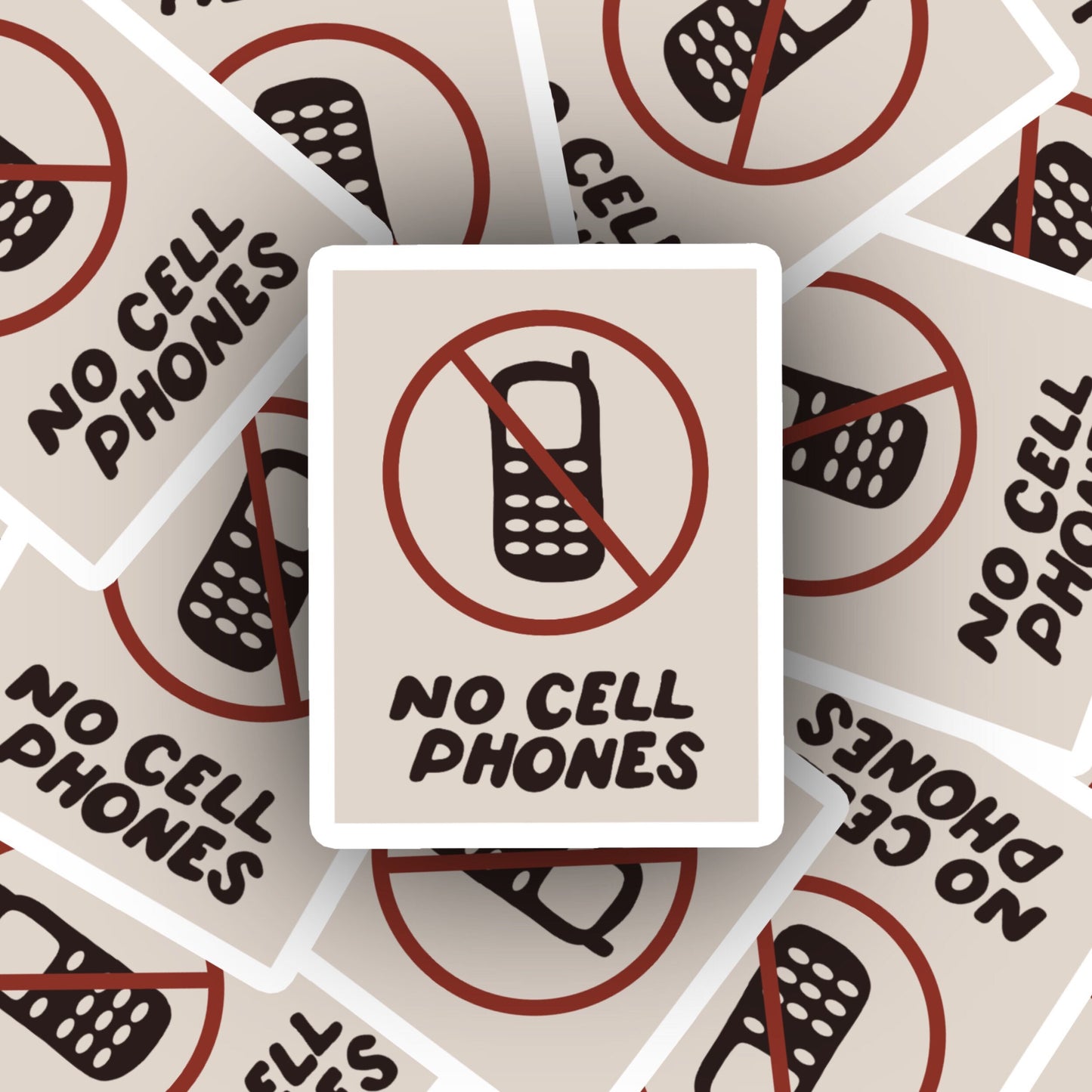 No Cell Phones Sticker