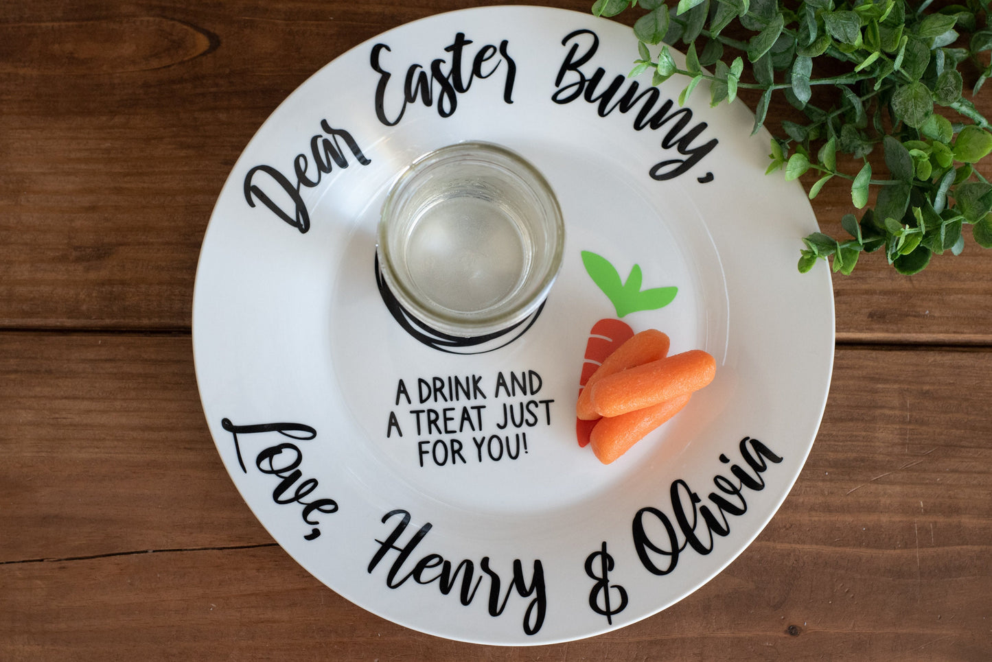 Personalized Easter Bunny Plate