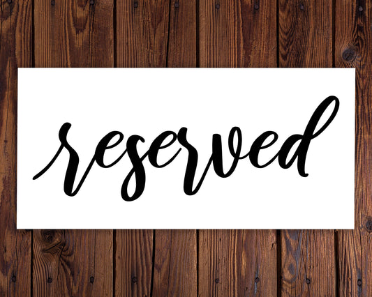 Reserved Decal