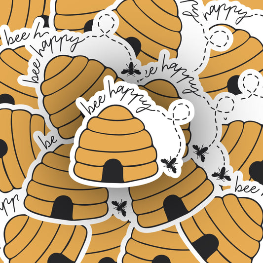 Bee Happy Sticker