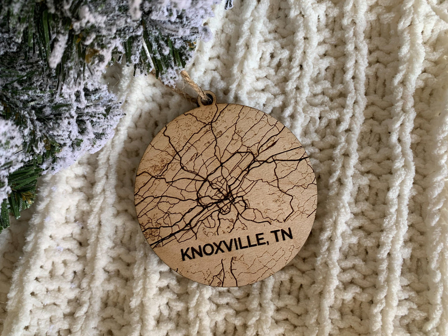 Knoxville, TN Road Map Ornament