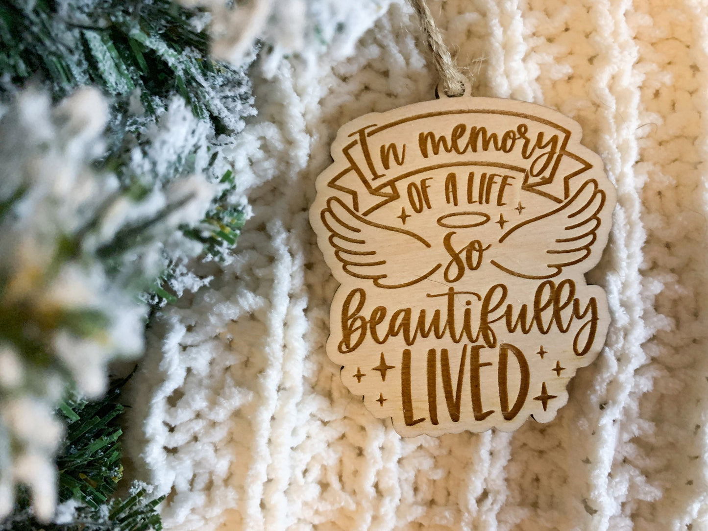 In Memory of A Life So Beautifully Live Ornament