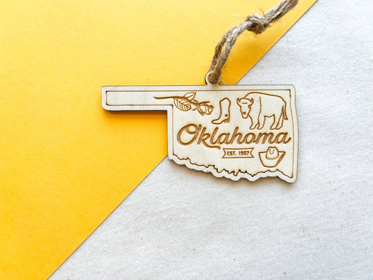 Oklahoma Home Town Ornament