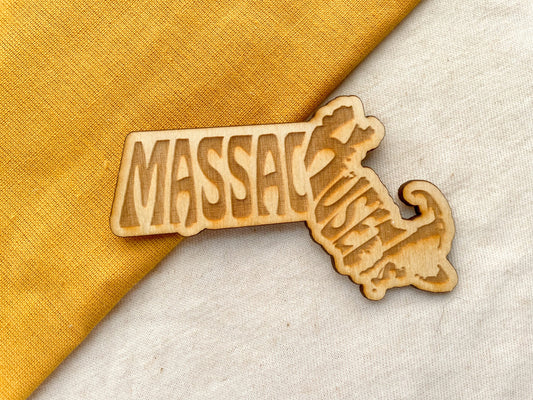 Massachusetts State Name Magnet