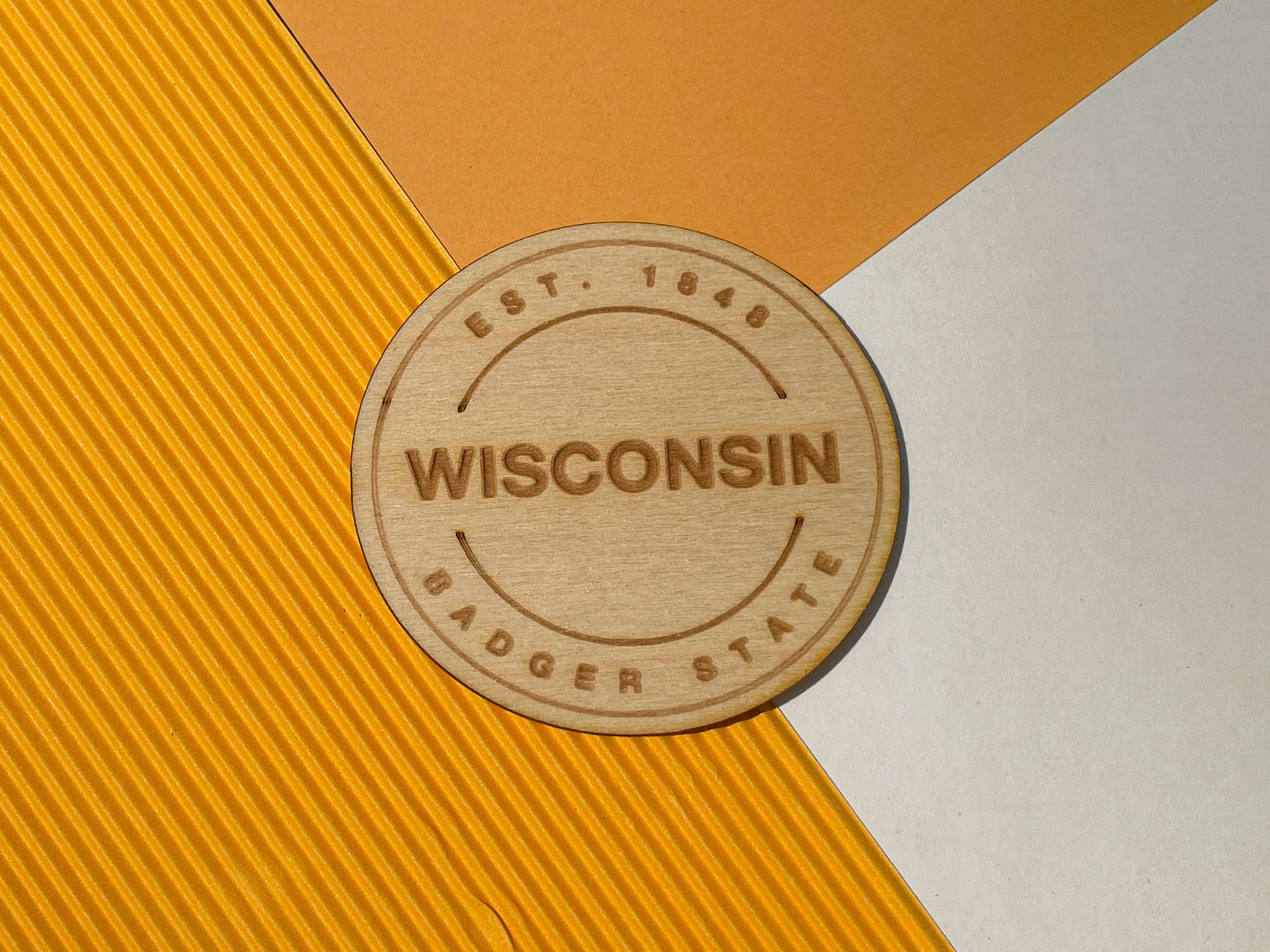Wisconsin State Token Magnet