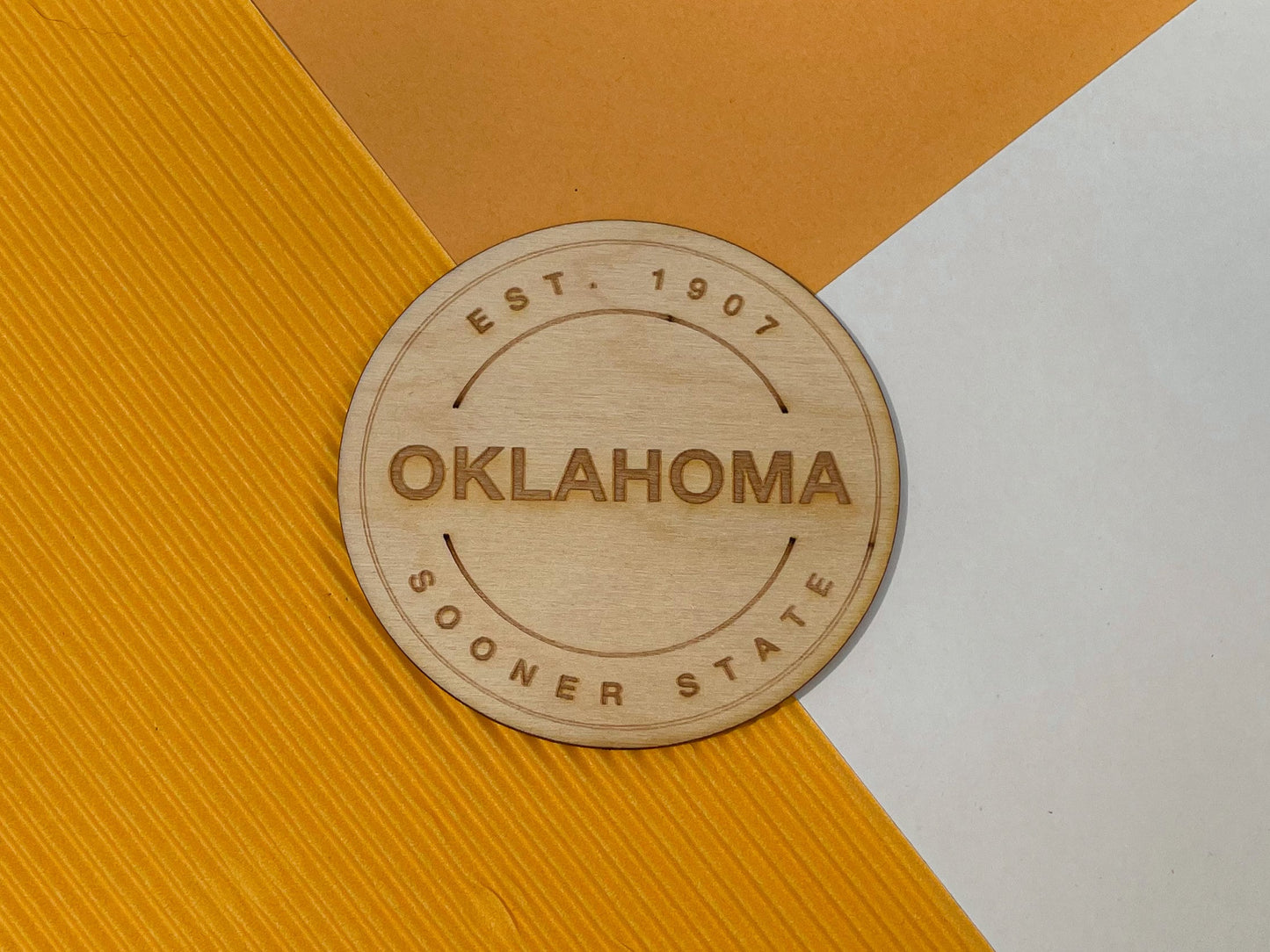 Oklahoma State Token Magnet